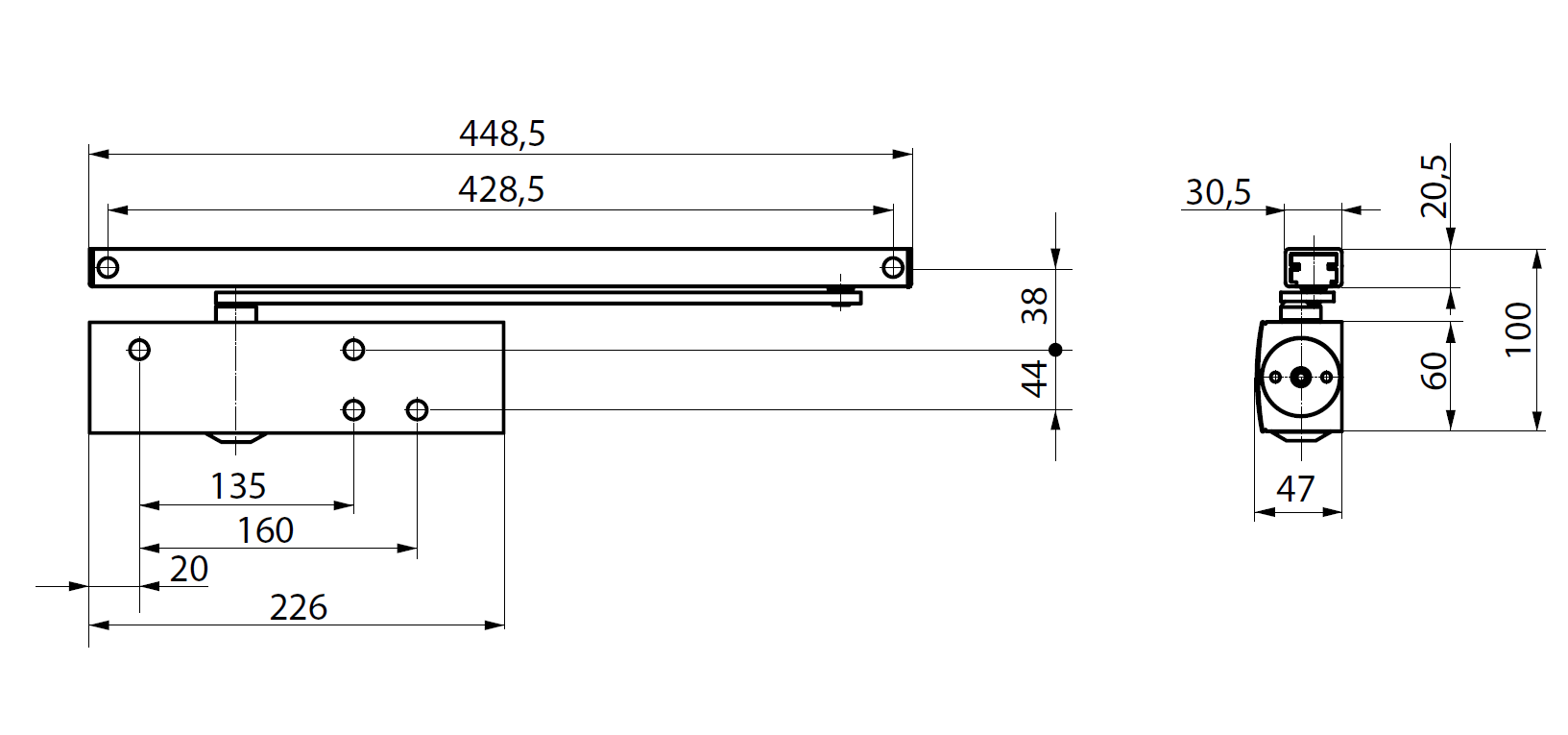 TS3000V komplet rozměry